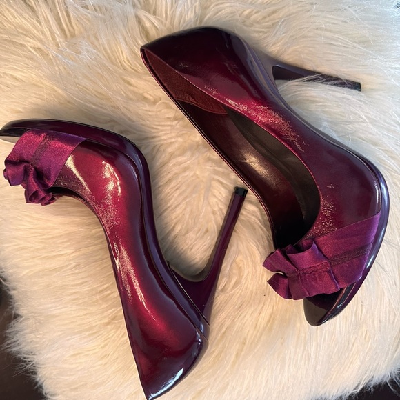 Carlos Santana purple heels with bow. Size 7M - Picture 6 of 8